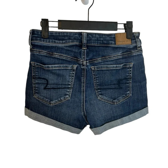 AMERICAN EAGLE WOMENS HI RISE DENIM SHORTS - Picture 2 of 4